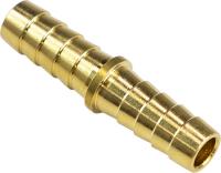 Цельнометаллический неразъемный штуцер-двойник универсальный под шланг диаметром 6мм, 9мм