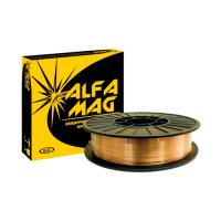 Проволока СВ08Г2С омедн. AlfaMag (SG-2) d = 0,8 мм пласт. касс. рядн. намот 5 кг (D200) желтый