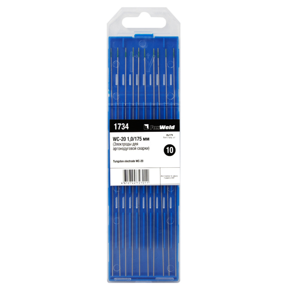 Вольфрамовый электрод WC-20 1,0мм / 175мм (1шт.) FoxWeld