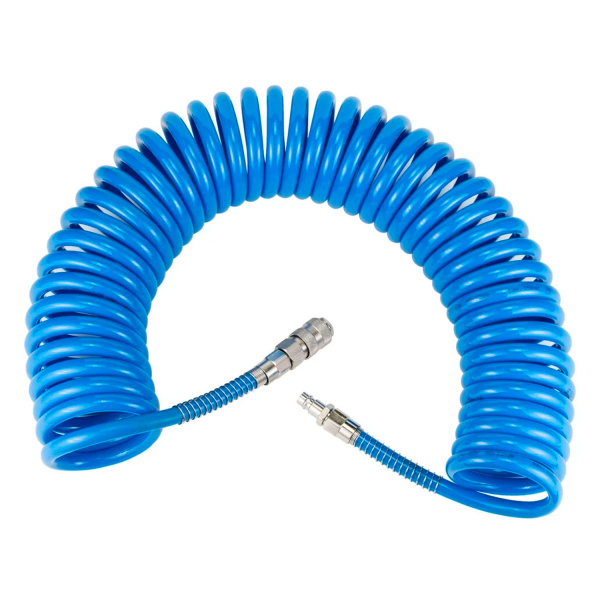 Шланг спиральный синий ARMA с быстросъемными соед. профи 20бар 8*12*20м