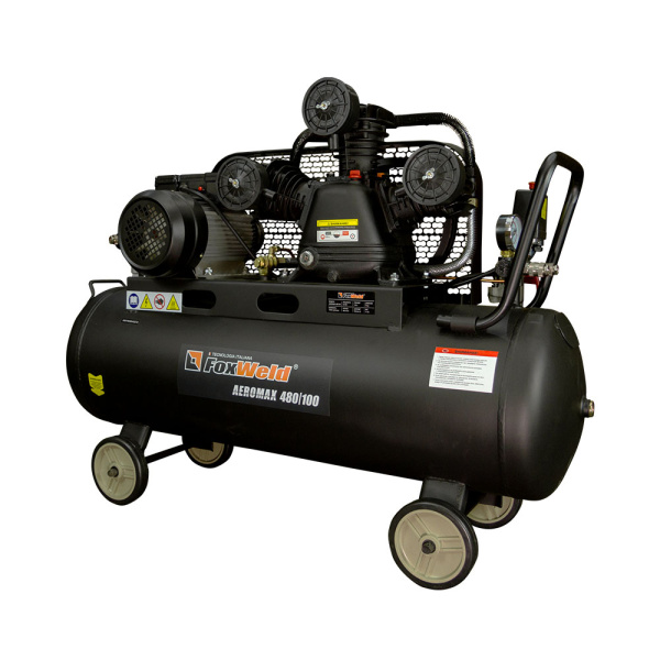 Масляный ременной компрессор AEROMAX 480/100 (пр-во FoxWeld/КНР)