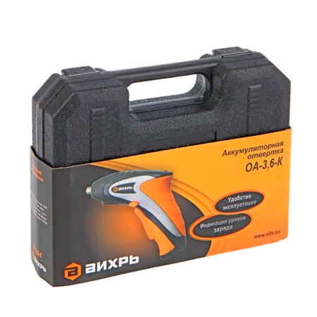 Отвертка аккумуляторная ОА-3,6-К Вихрь