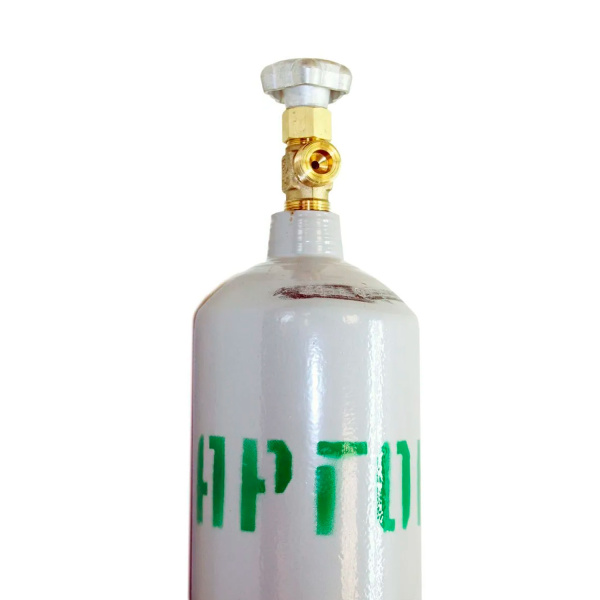 Баллон для газов 10 л W27,8 крашеный, с вентилем ВК-1 (Аргон) бесшовный