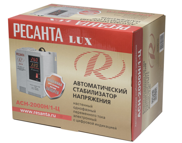Стабилизатор напряжения серии LUX РЕСАНТА АСН-2000Н/1-Ц