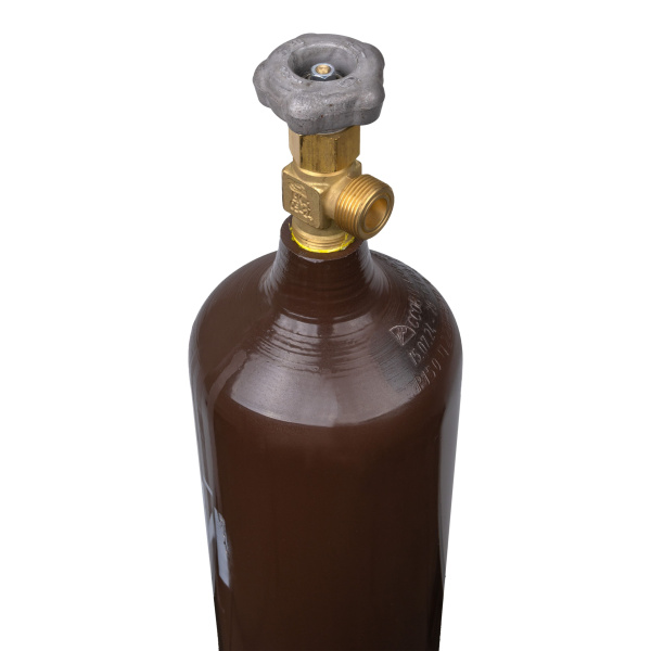 Баллон 10 л (133) (плоск. дно, коричневый, W27.8) Гелий с ВК шовный