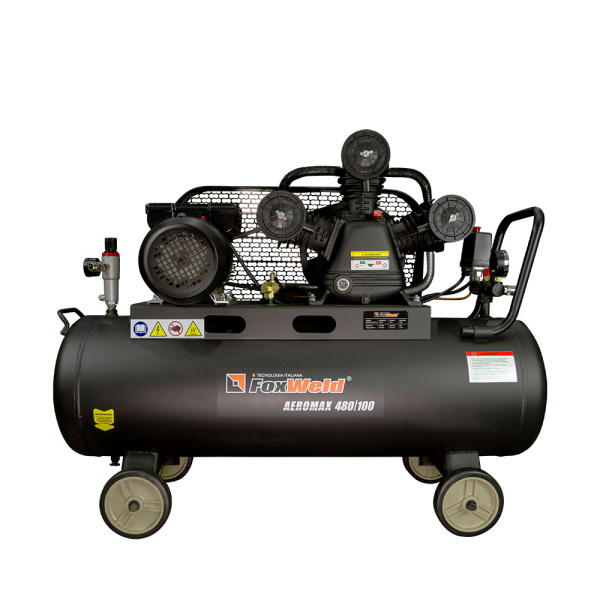 Масляный ременной компрессор AEROMAX 480/100 (пр-во FoxWeld/КНР)