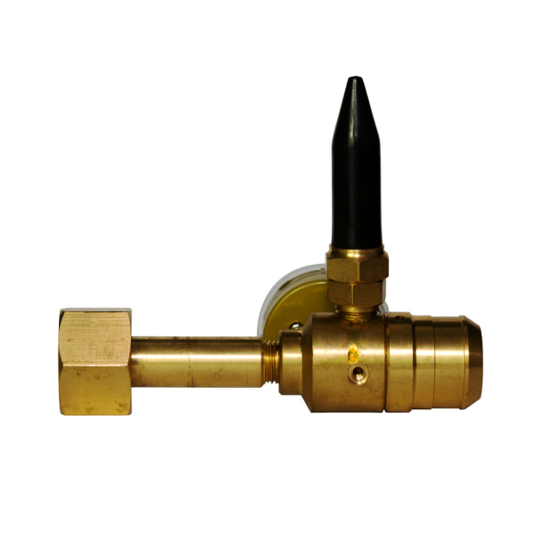 Редуктор FoxWeld BH600-He (гелиевый, 1 манометр, вентиль, пр-во FoxWeld/КНР)