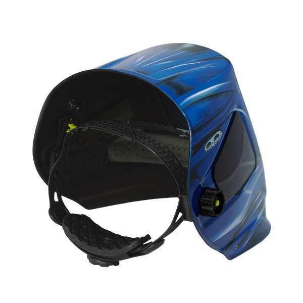 Маска сварщика КОРУНД МЕГА "синяя" (ф-р MEGA LED 2) в блистере