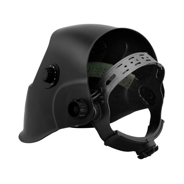 Маска сварщика КОРУНД "черная" (ф-р АСФ 4/9-13 с внеш. рег., пр-во FoxWeld) ,без коробки