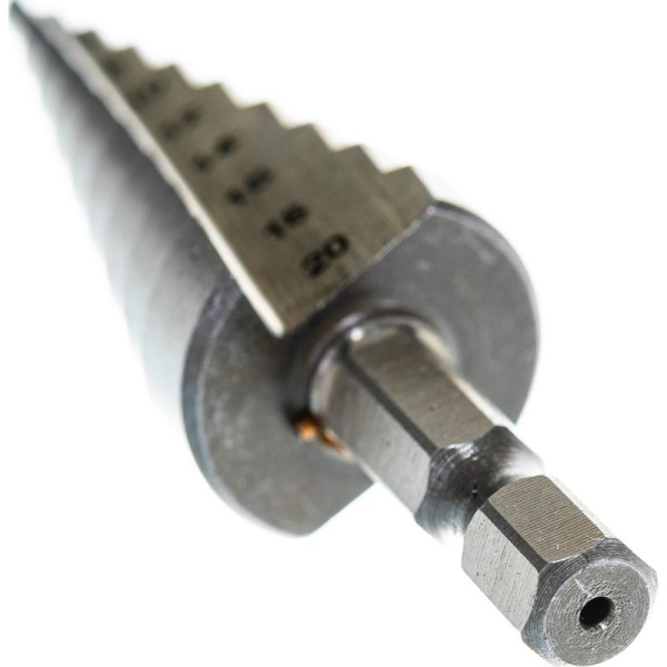 Сверло по металлу шаговое 4-20 мм (9 ступ.) "Hardcore" 142420