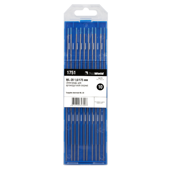 Вольфрамовый электрод WL-20 1,6мм / 175мм (упак.) FoxWeld