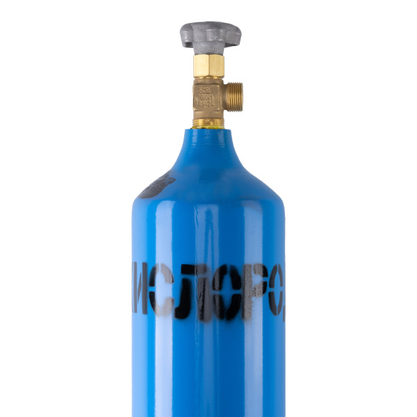 Баллон 10 л (133) (плоск. дно, синий., W27.8) Кислород с ВК шовный