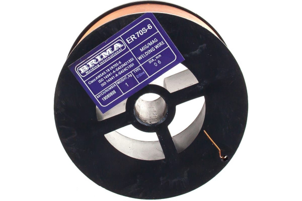 ПРОВОЛОКА  ER-70S-6 BRIMA СВ-08Г2С ф0.6мм 1 кг D100 кассета