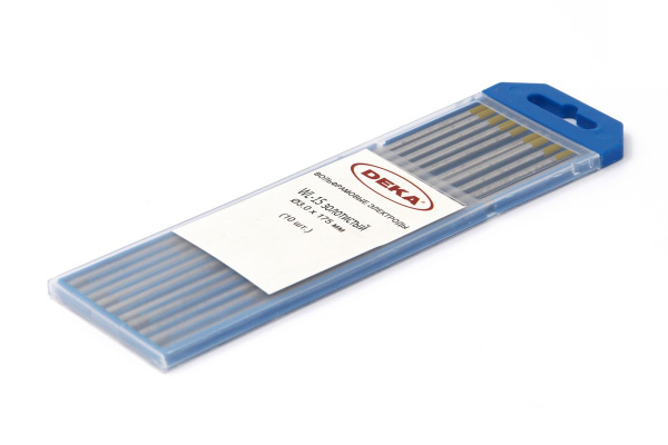 Вольфрамовый электрод DEKA WL-15 золотистый 3,0 мм (10 шт в уп.)